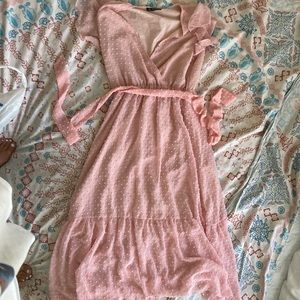 Pink ruffle dress